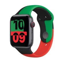 ساعت هوشمند اپل واچ سری 6 مدل 44mm Black Unity Sport silicone Band