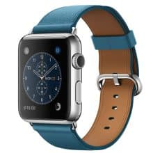 ساعت هوشمند اپل واچ مدل 42mm Steel Case With Marine Blue Leather Band