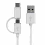 کابل تبدیل USB به microUSB/USB-C شیائومی مدل SJX-01 طول 0.3 متر