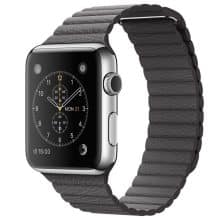 ساعت هوشمند اپل واچ مدل 42mm Stainless Steel Case With Gray Leather Loop Band