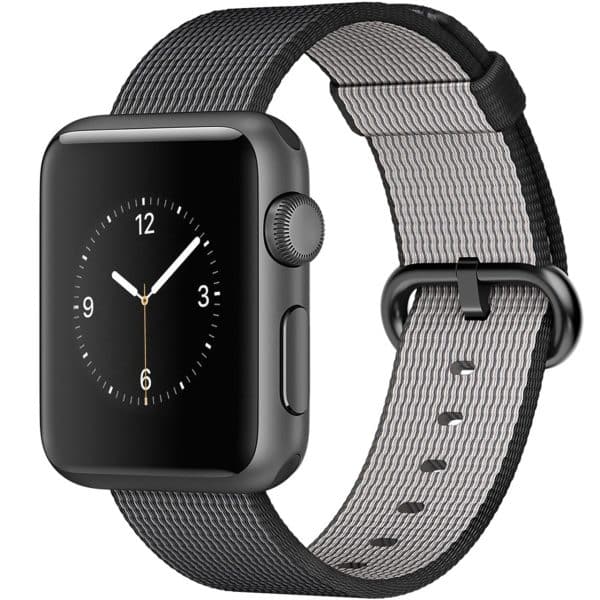 ساعت هوشمند اپل واچ مدل 38mm Aluminum Case With Black Woven Nylon Band