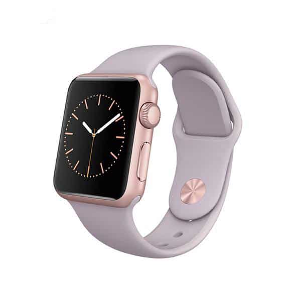 ساعت هوشمند اپل واچ سری 1 مدل 38mm Aluminum Case with Lavender Sport Silicon Band