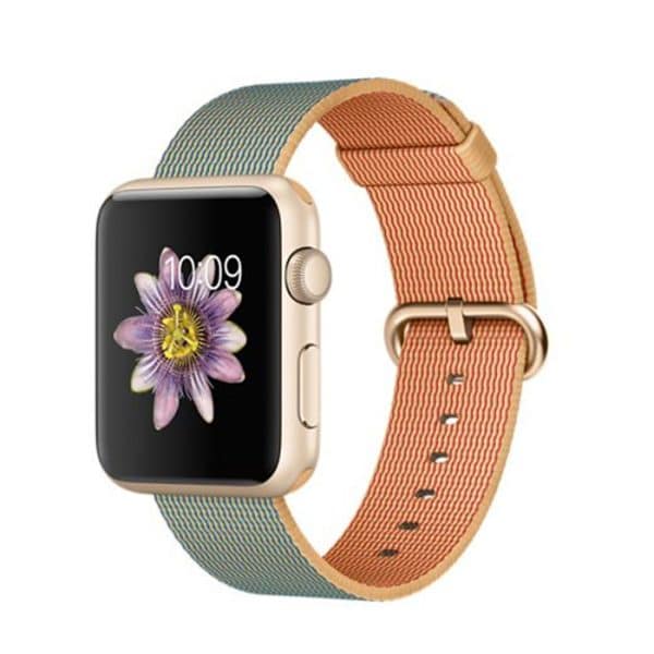 ساعت هوشمند اپل واچ سری 1 مدل 42mm Aluminum Case With Gold/Royal Blue Nylon Band