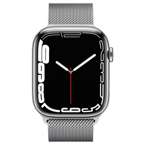 ساعت هوشمند اپل واچ سری 7 مدل 41mm Stainless Steel Case with Milanese Loop Steel Band