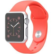 ساعت هوشمند اپل واچ مدل 38mm Aluminium Case With Orange Sport Silicone Band