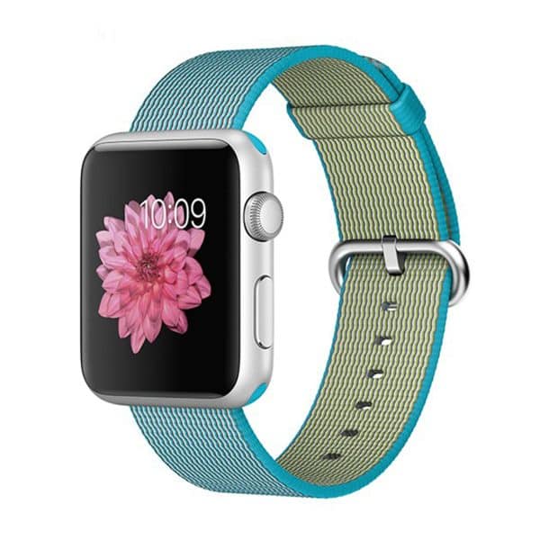 ساعت هوشمند اپل واچ مدل 42mm Silver Aluminum Case With Scuba Blue Nylon Band