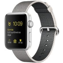 ساعت هوشمند اپل واچ سری 2 مدل  38mm Silver Aluminum Case with Pearl Woven Nylon Band