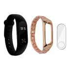 مچ بند هوشمند شیائومی مدل Mi Band 2 به همراه بند فلزی Metal و به همراه گلس