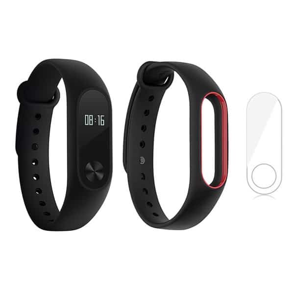 مچ بند هوشمند شیائومی مدل Mi Band 2 به همراه بند سیلیکونی و گلس کد 3