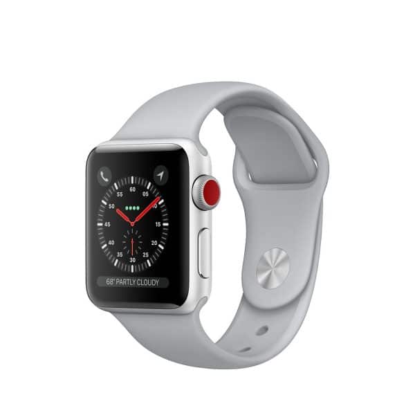 ساعت هوشمند اپل واچ 3 مدل  38mm Silver Aluminium Case with Fog Sport Silicon Band