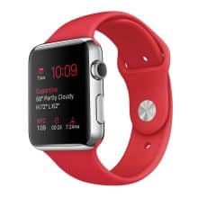 ساعت هوشمند اپل واچ مدل 42mm Stainless Steel Case with (PRODUCT) RED Sport Band