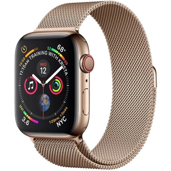 ساعت هوشمند اپل واچ سری 4 سلولار مدل 44mm Steel Case with Milanese Steel Loop