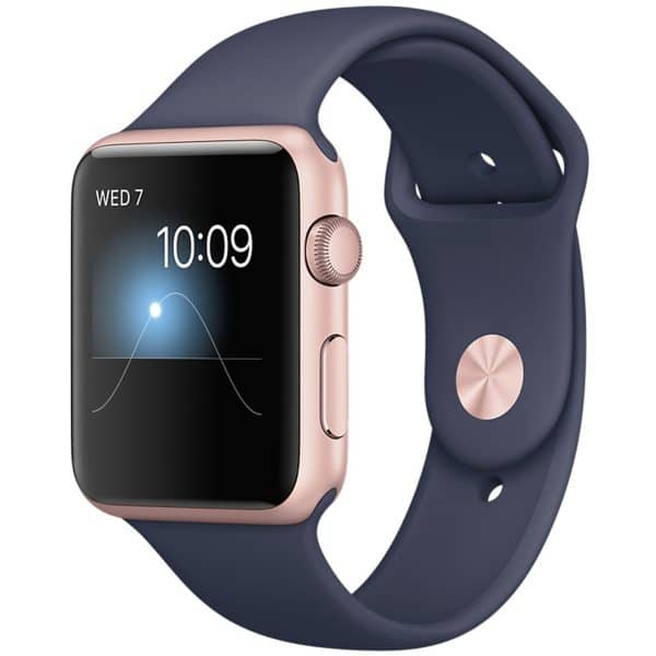 ساعت هوشمند اپل واچ سری 1 مدل 42mm Aluminum Case with Midnight Blue Sport Silicone Band