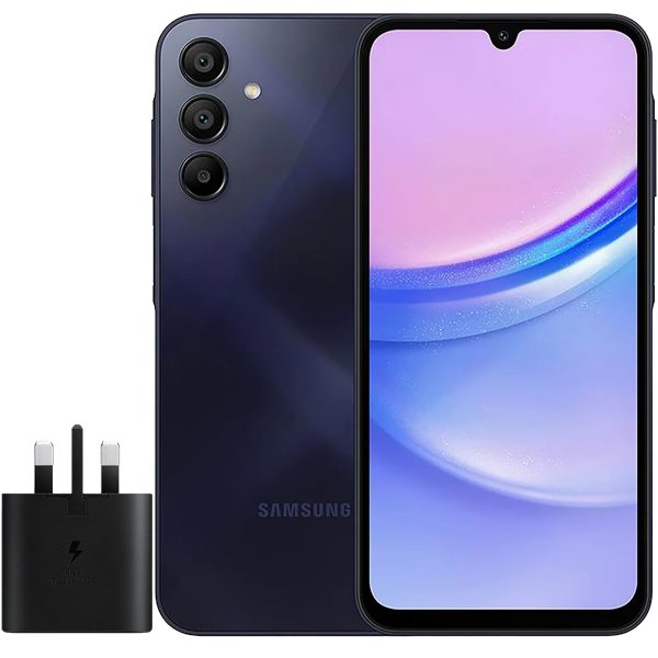 گوشی موبایل سامسونگ مدل Galaxy A15 دو سیم کارت ظرفیت 128 گیگابایت و رم 6 گیگابایت به همراه شارژر سامسونگ - ویتنام